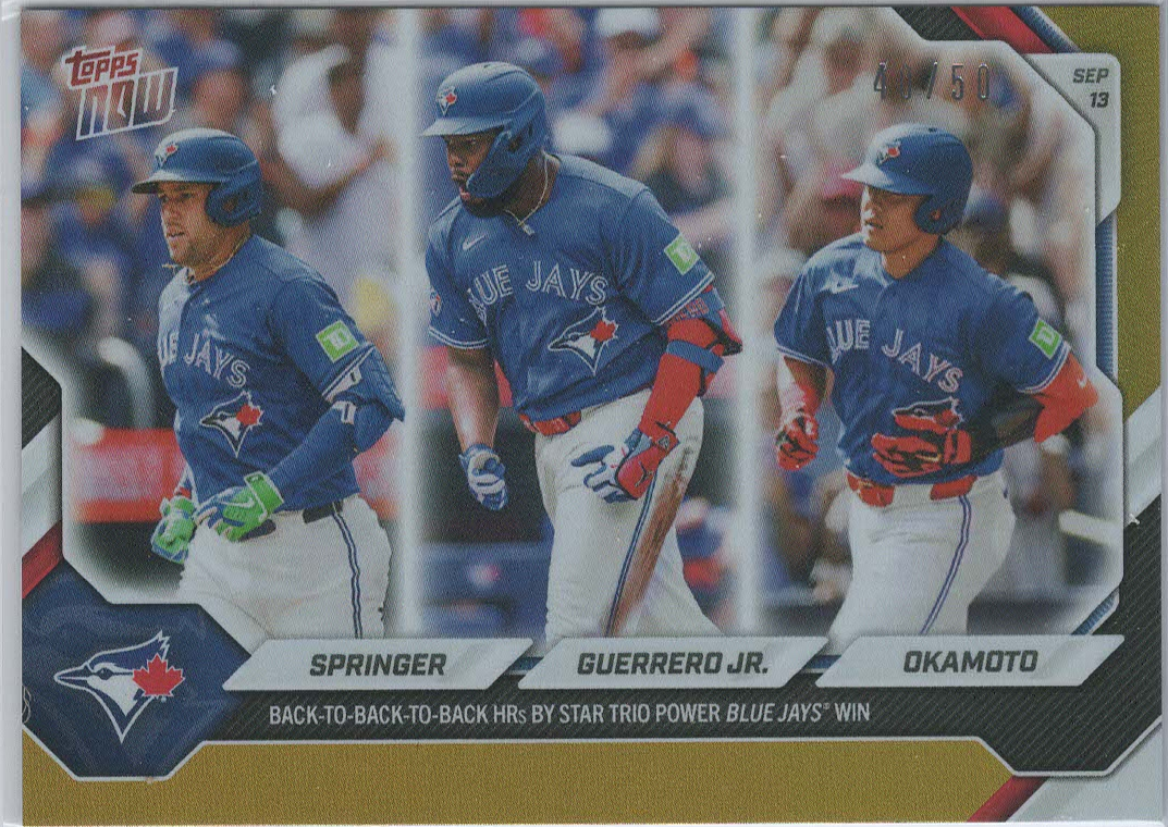 George Springer / Vladimir Guerrero Jr. / Kazuma Okamoto Gold 40/50